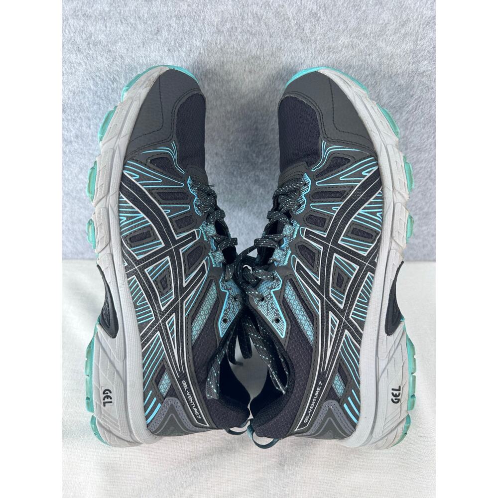 Asics Women's sz 9 Wide Gel Venture 7 Teal & Grey Trail Running Sneaker Hiking - Picture 7 of 12